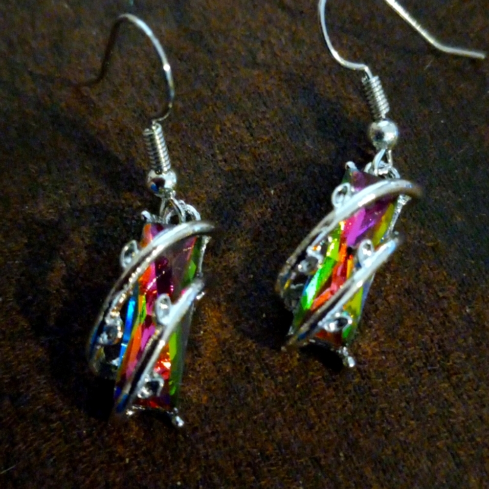 Crystal teardrop dangle  1#